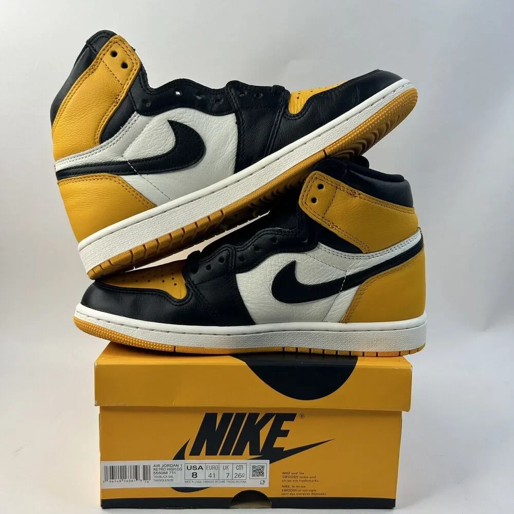 Nike Shoes Air Jordan 1 Retro High OG “Yellow Toe/Taxi” 2024